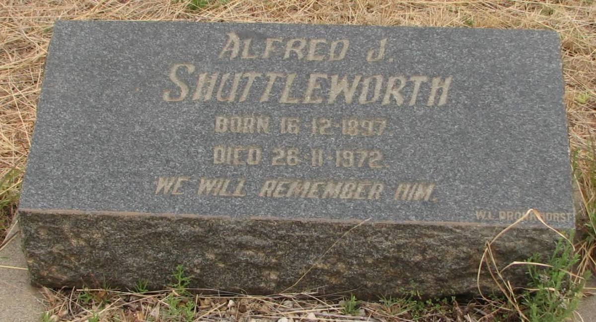 SHUTTLEWORTH Alfred J. 1897-1972