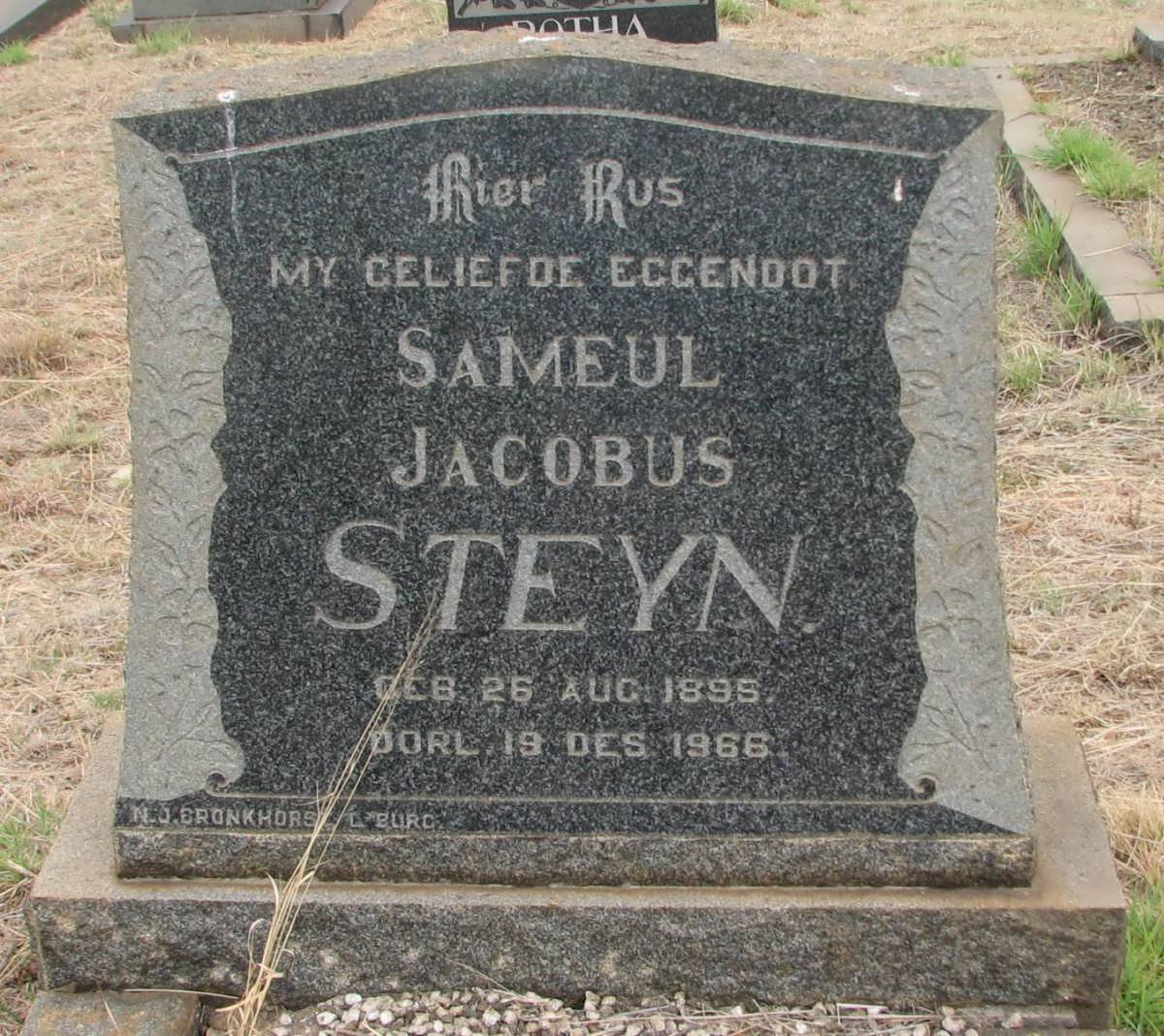 STEYN Sameul Jacobus 1895-1966