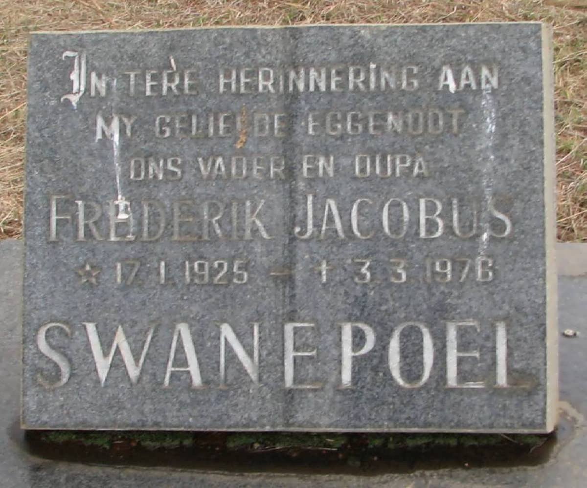 SWANEPOEL Frederik Jacobus 1925-1976