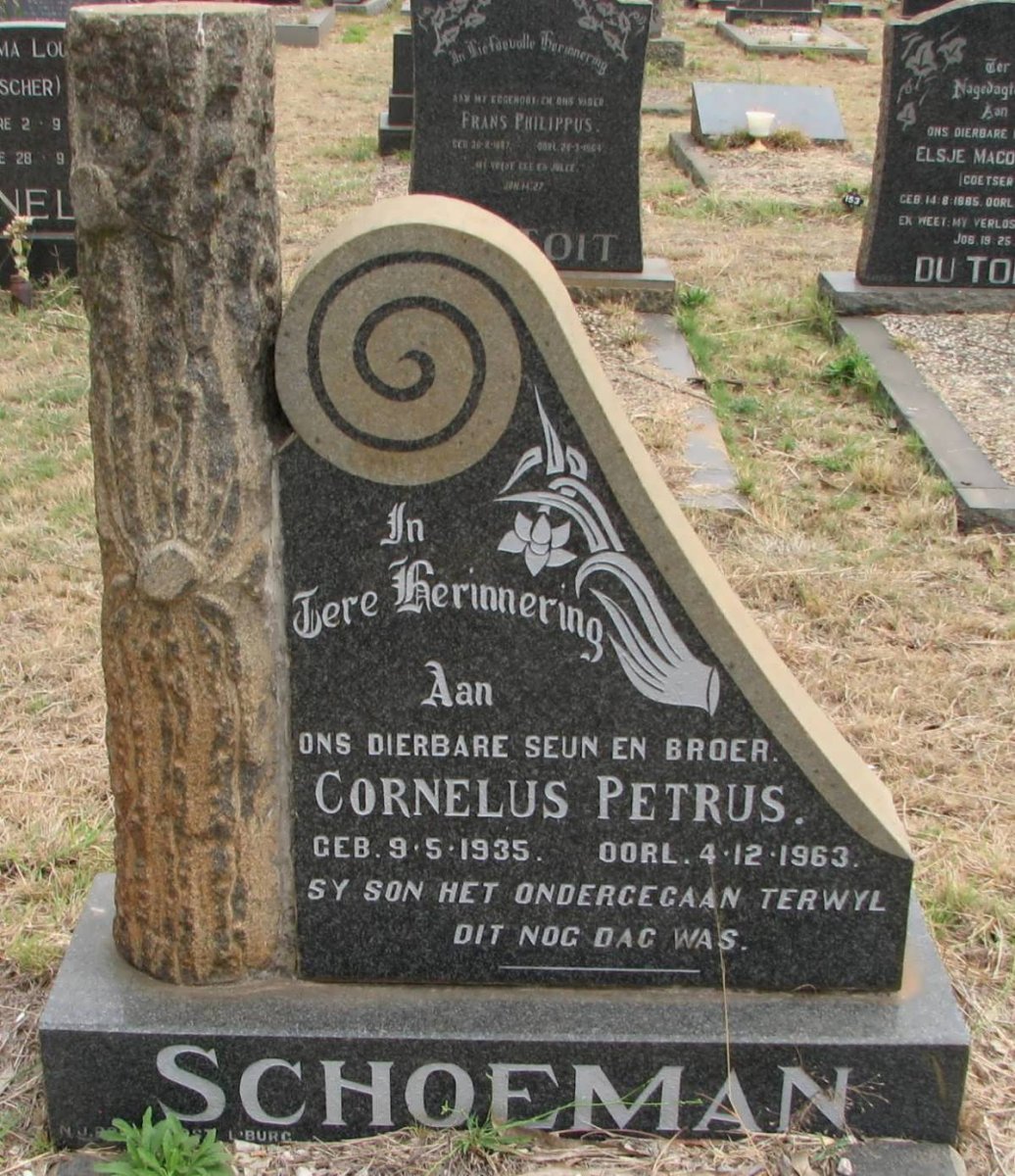 SCHOEMAN Cornelus Petrus 1935-1963