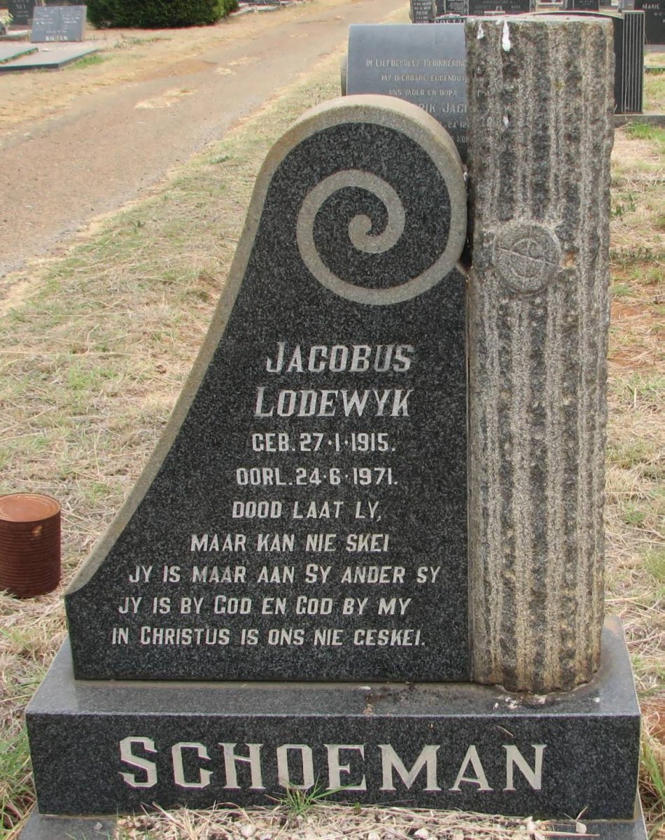 SCHOEMAN Jacobus Lodewyk 1915-1971