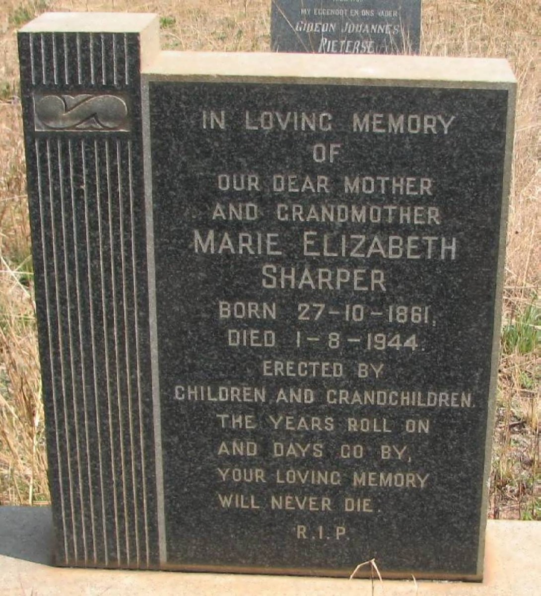 SHARPER Maria Elizabeth 1861-1944