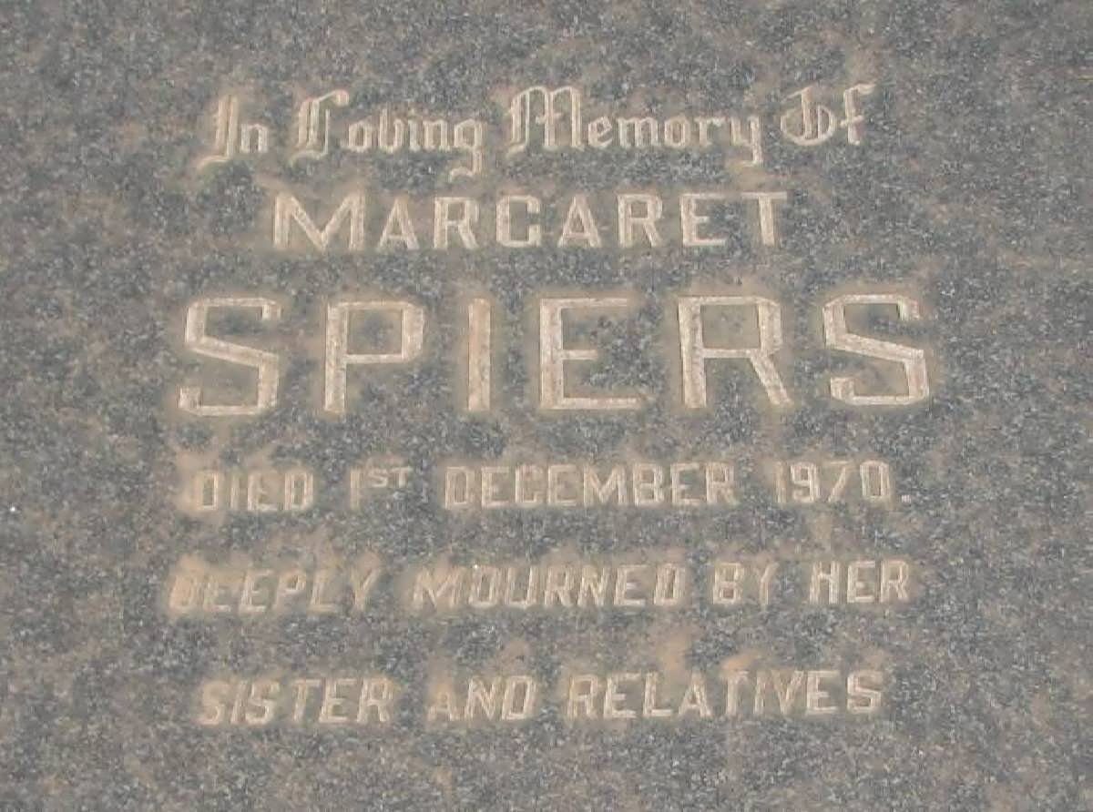 SPIERS Margaret -1970