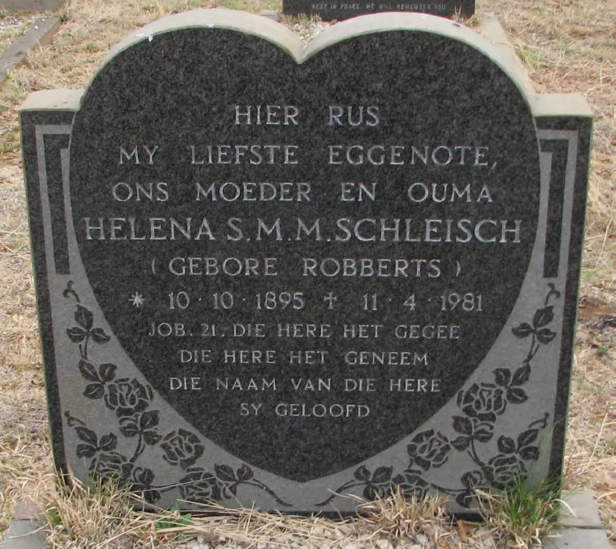 SCHLEISCH Helena S.M.M. nee ROBBERTS 1895-1981
