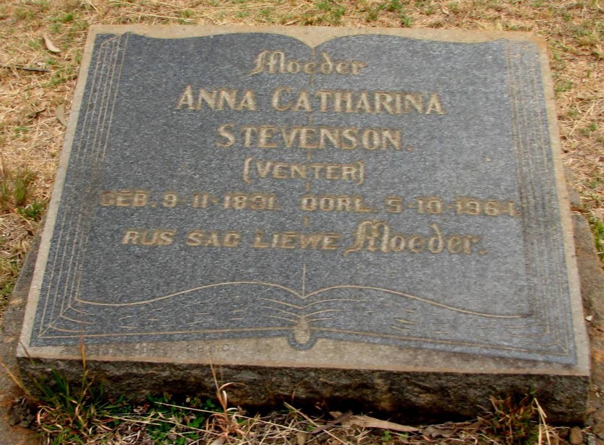 STEVENSON Anna Catharina nee VENTER 1891-1964