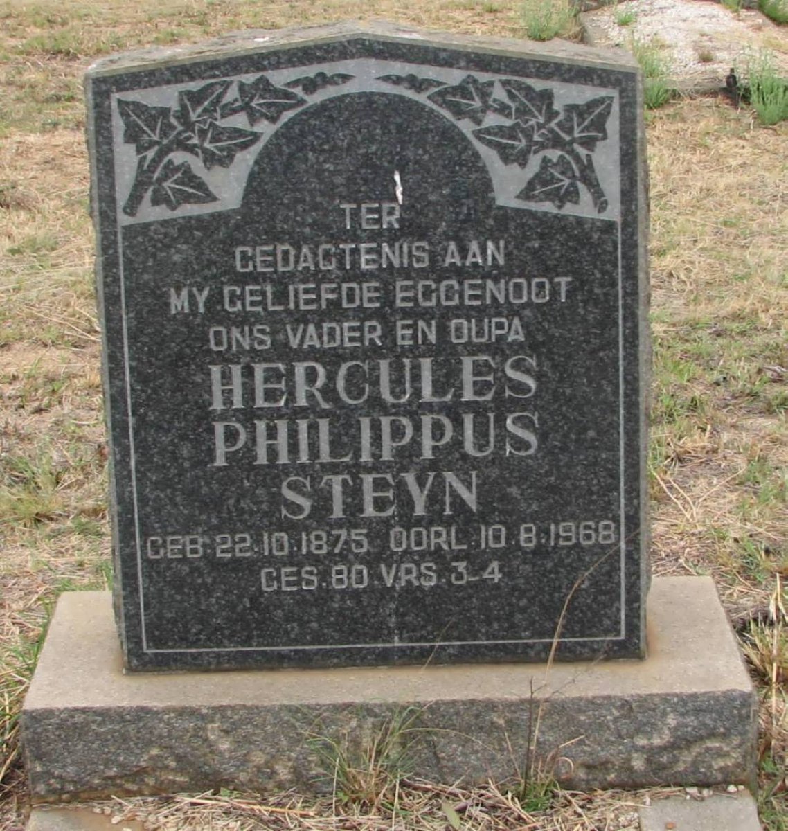 STEYN Hercules Philippus 1875-1968