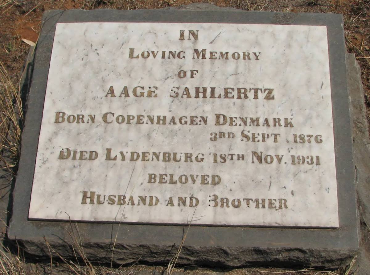 SAHLERTZ Aage 1876-1931