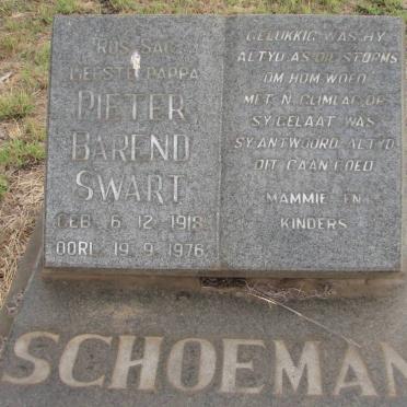 SCHOEMAN Pieter Barend Swart 1918-1976