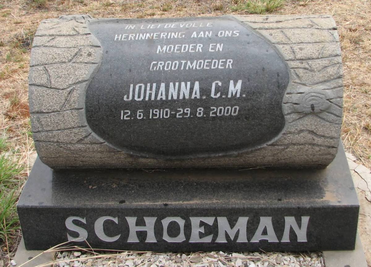 SCHOEMAN Johanna C.M. 1910-2000