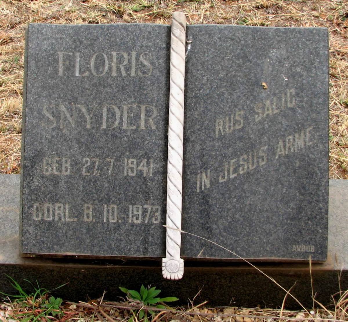 SNYDER Floris 1941-1973