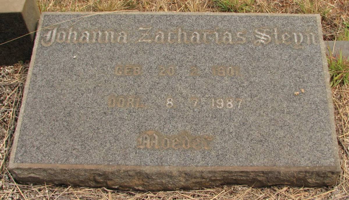 STEYN Johanna Zacharias 190?-1987