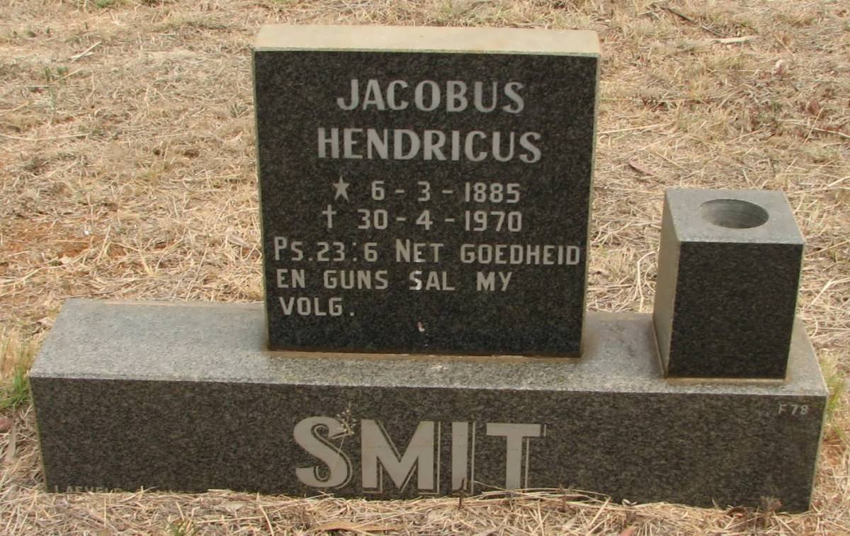 SMIT Jacobus Hendricus 1885-1970
