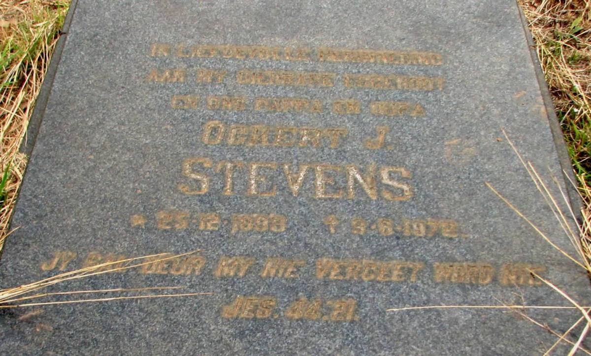 STEVENS Ockert J. 1893-1972