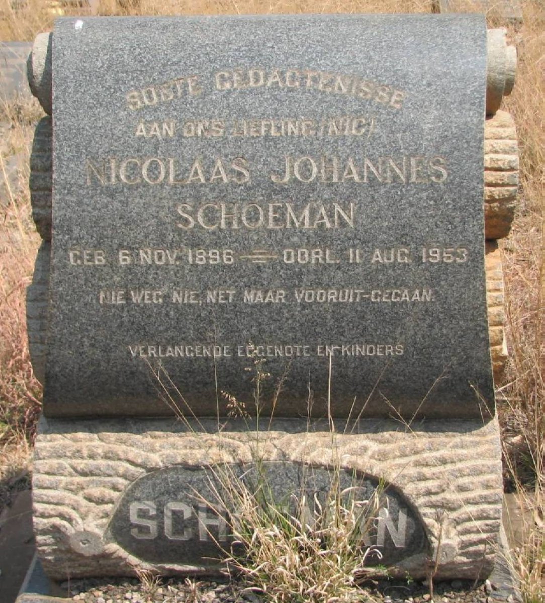 SCHOEMAN Nicolaas Johannes 1896-1953