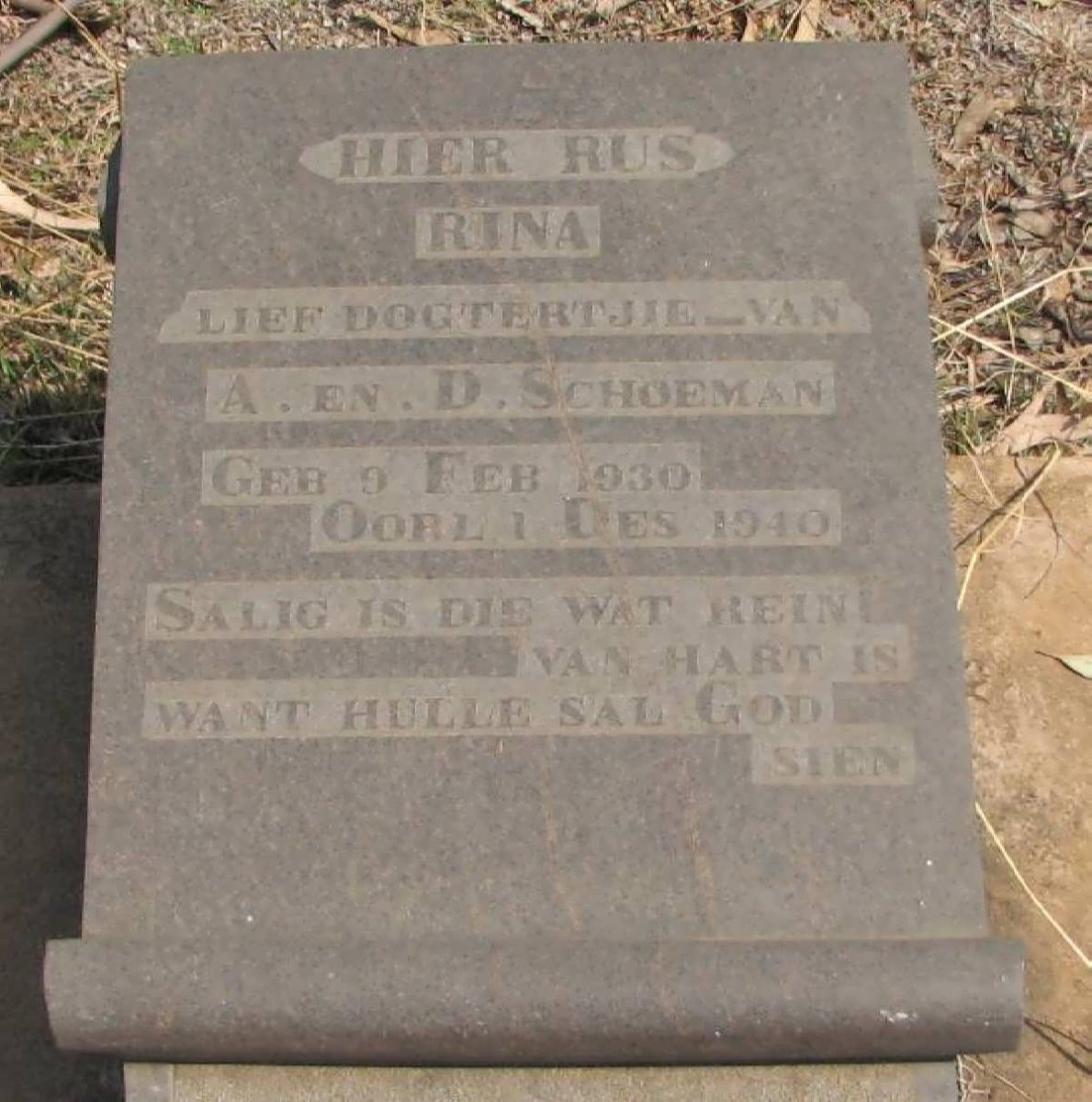 SCHOEMAN Rina 1930-1940