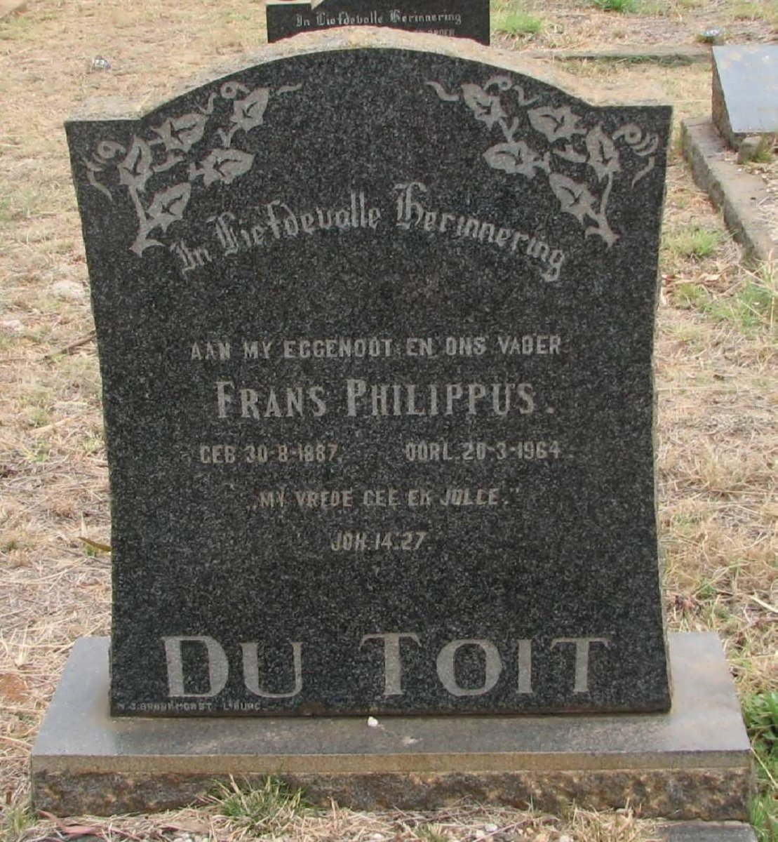 TOIT Frans Philippus, du 1887-1964