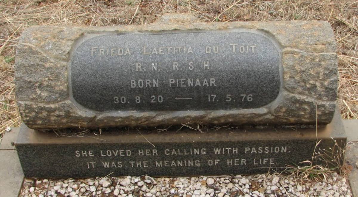 TOIT Frieda Leatitia, du nee PIENAAR 1920-1976