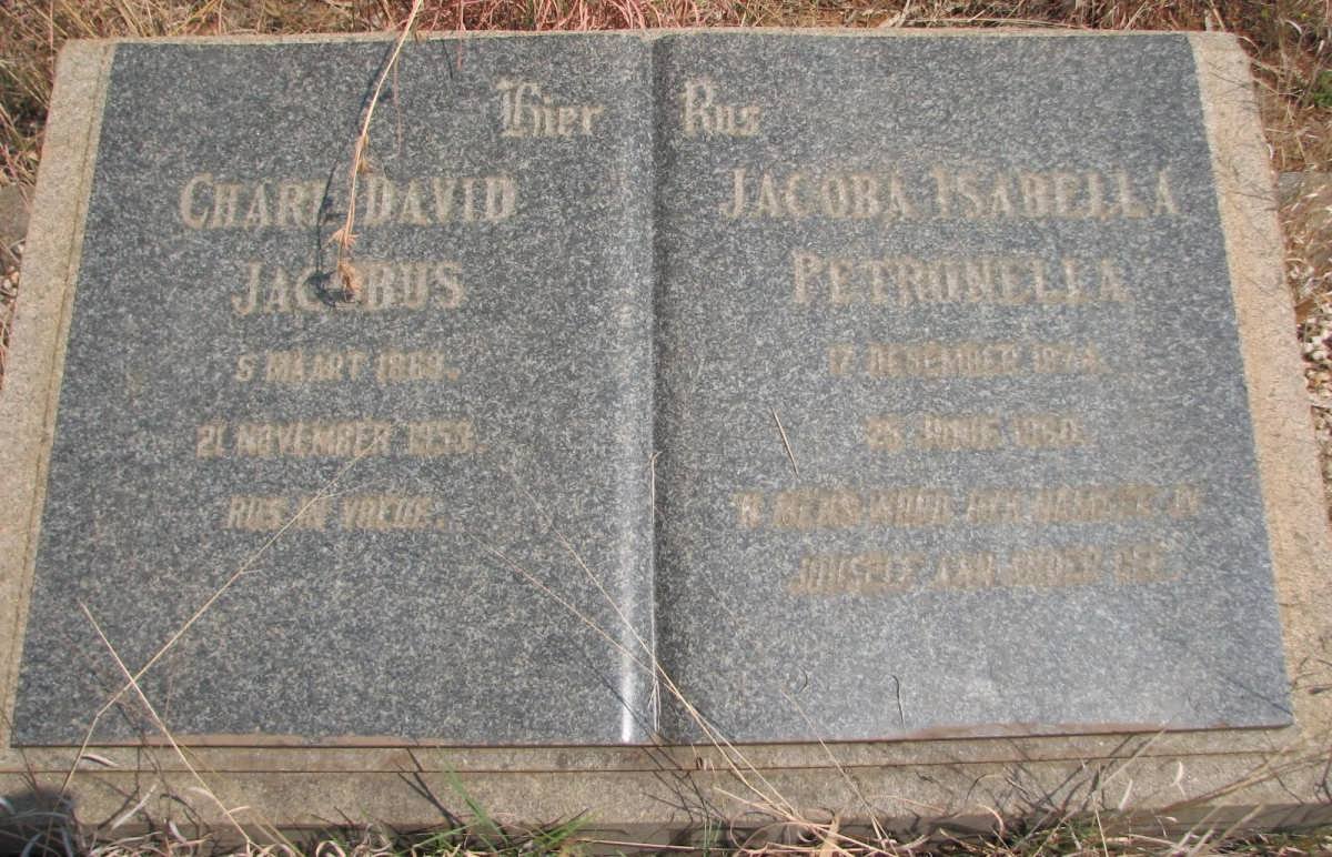 THERON Charl David Jacobus 1869-1953 &amp; Jacoba Isabella Petronella 1874-1960
