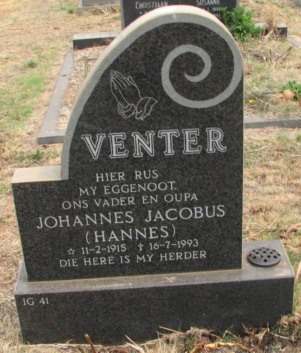 VENTER Johannes Jacobus 1915-1993