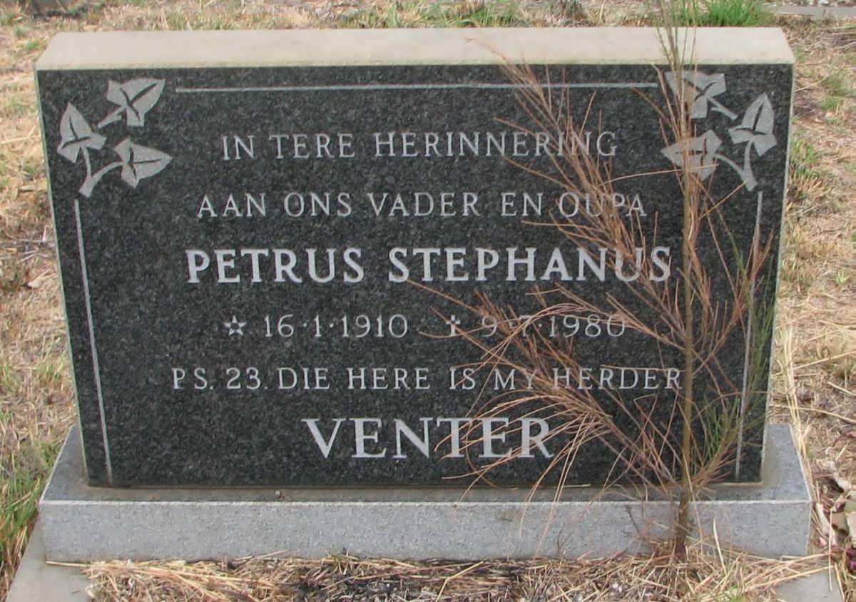 VENTER Petrus Stephanus 1910-1980