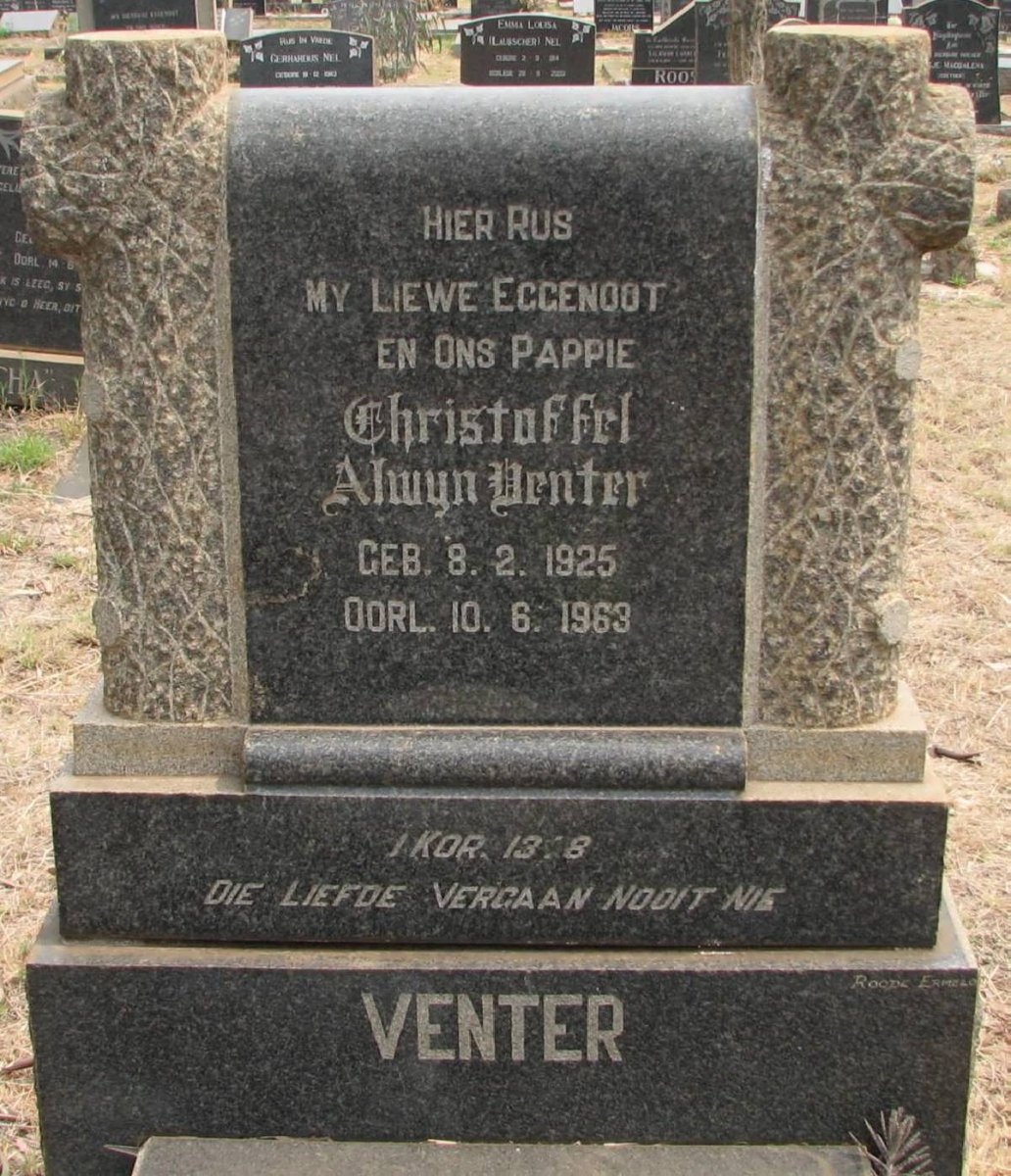 VENTER Christoffel Alwyn 1925-1963
