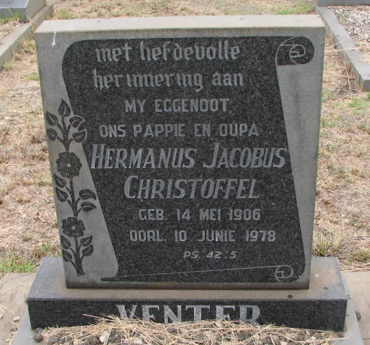 VENTER Hermanus Christoffel 1906-1978