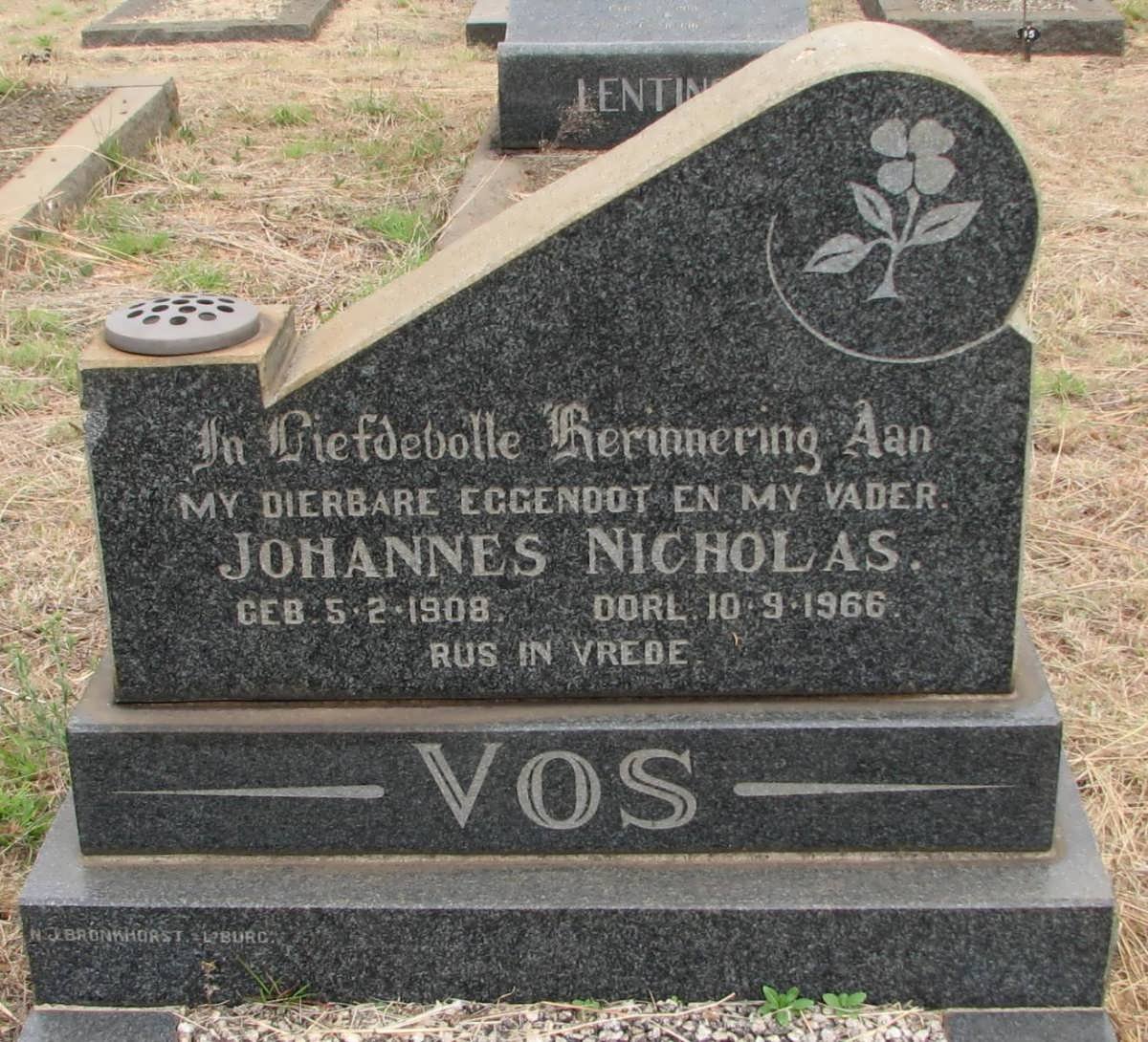 VOS Johannes Nicolas 1908-1966