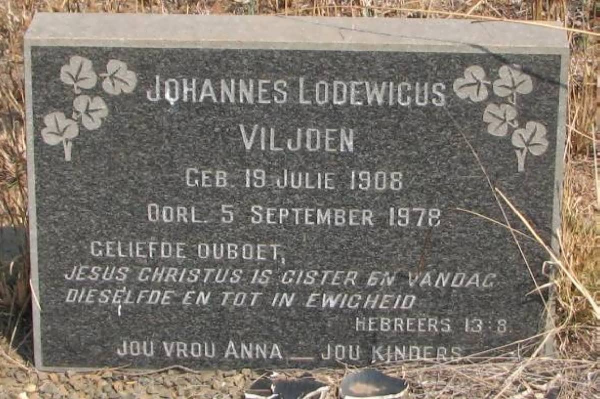 VILJOEN Johannes Lodewicus 1908-1978