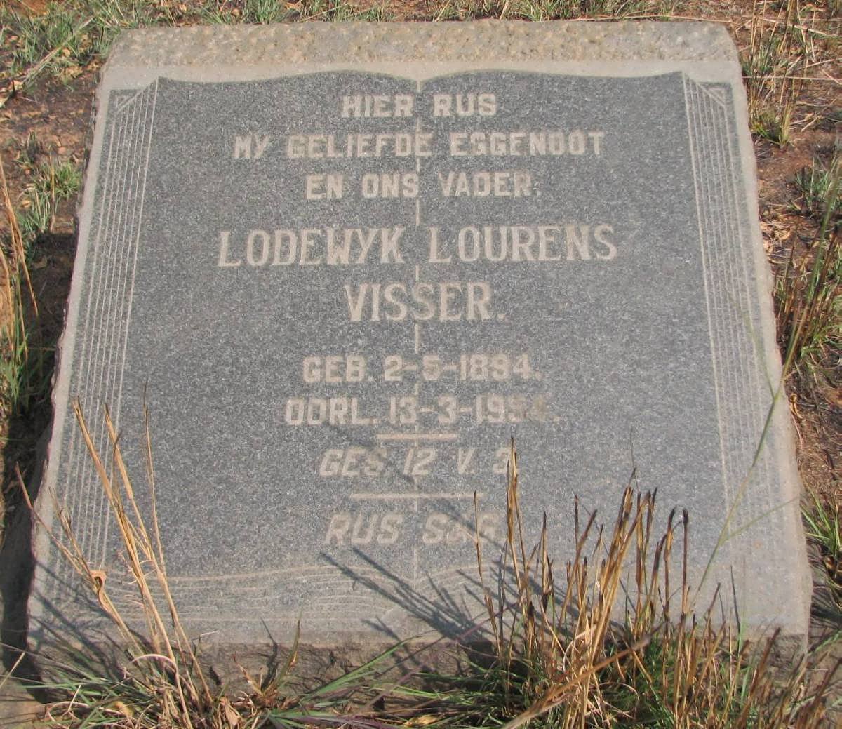 VISSER Lodewyk Lourens 1894-1954