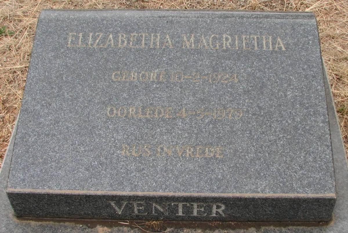 VENTER Elizabetha Magrietha 1924-1979
