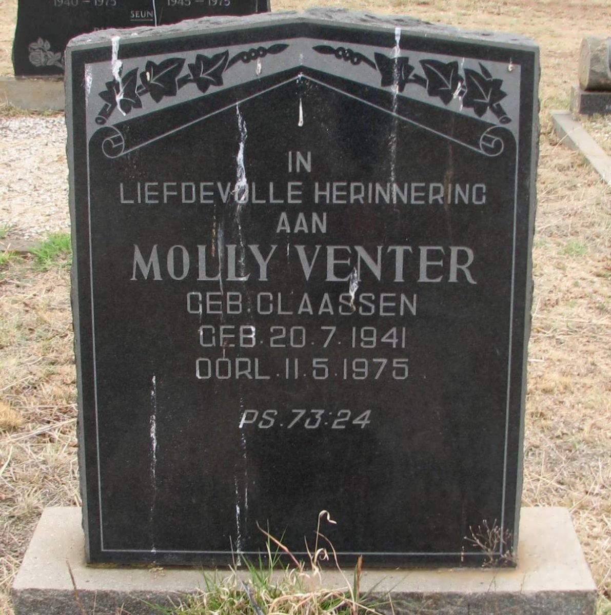 VENTER Molly nee CLAASSEN 1941-1975
