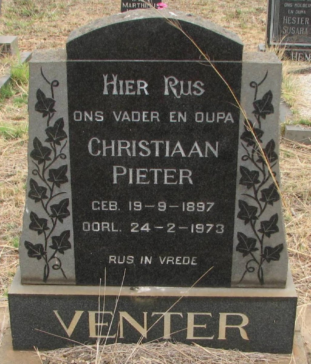 VENTER Christiaan Pieter 1897-1973