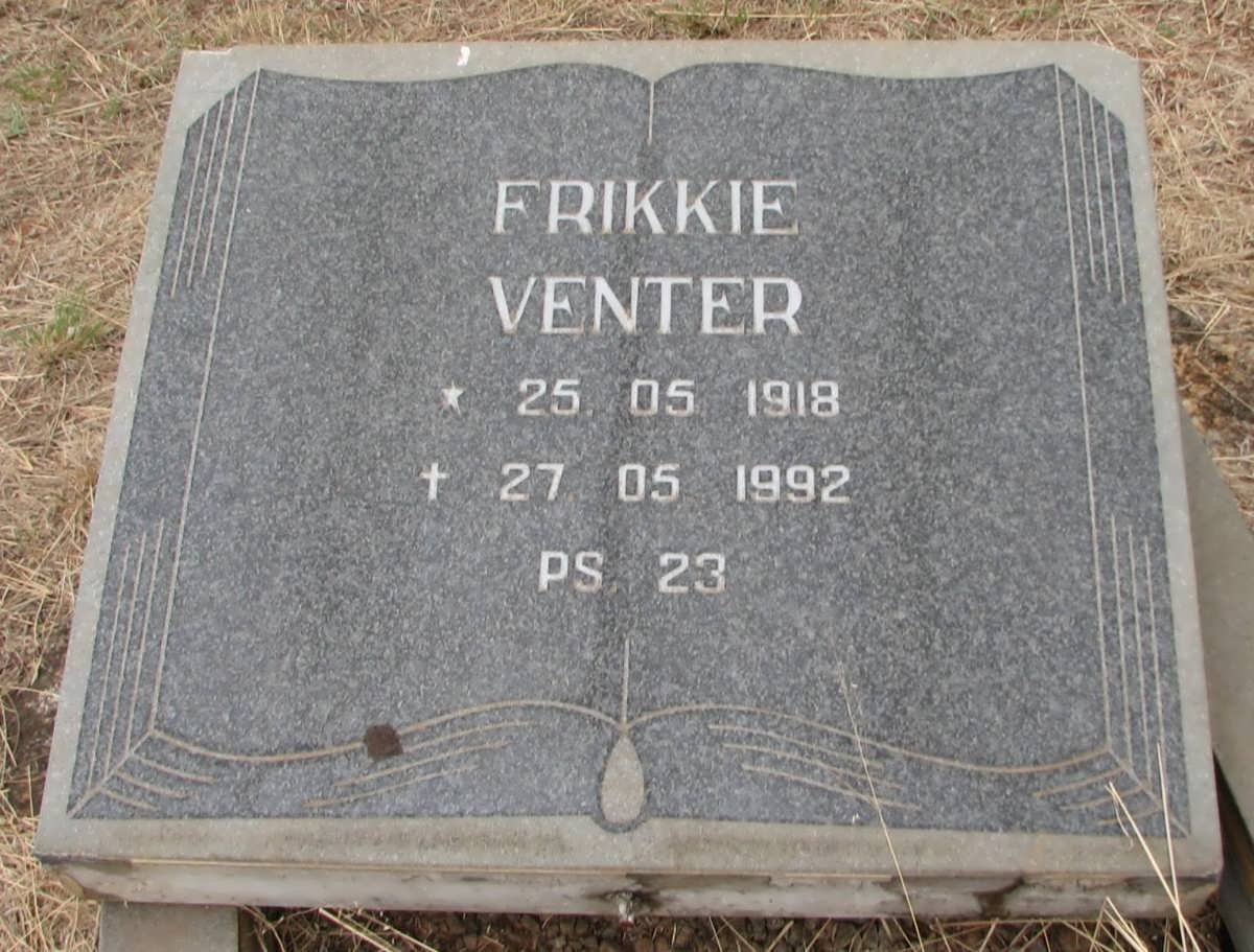 VENTER Frikkie 1918-1992