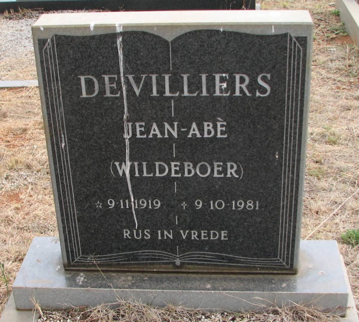 VILLIERS Jean-Abe, de 1919-1981