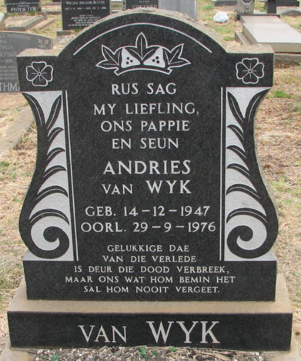 WYK Andries, van 1947-1976