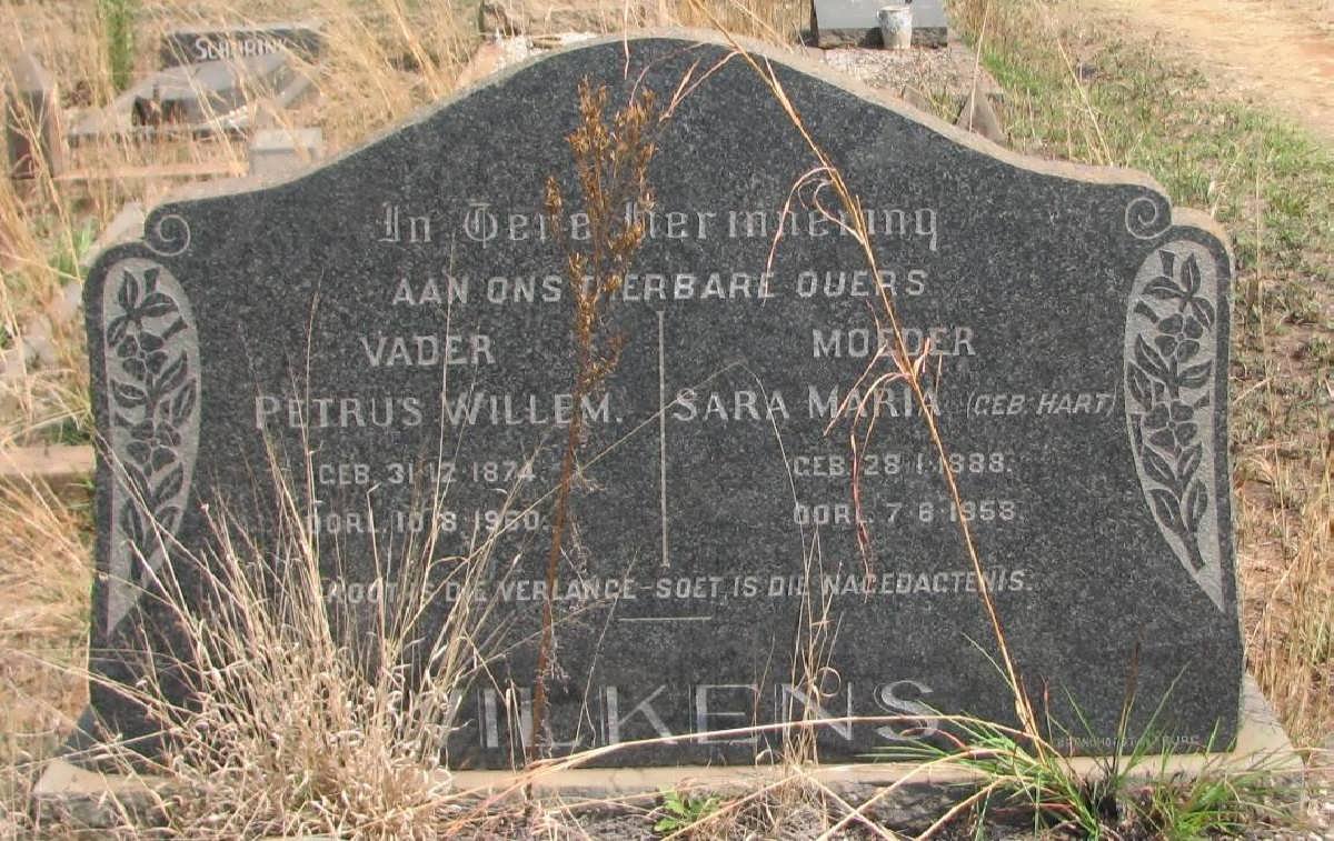 WILKENS Petrus Willem 1874-1960 &amp; Sara Maria HART 1888-1958