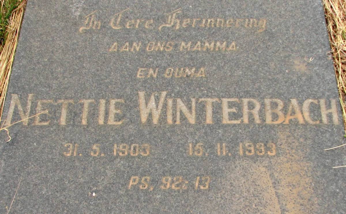 WINTERBACH Nettie 1903-1993