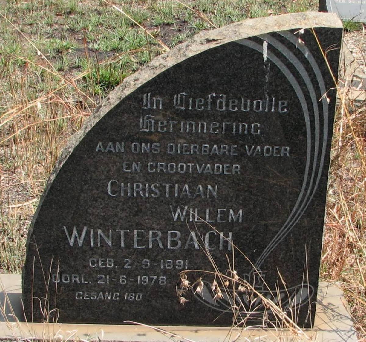 WINTERBACH Christiaan Willem 1891-1978