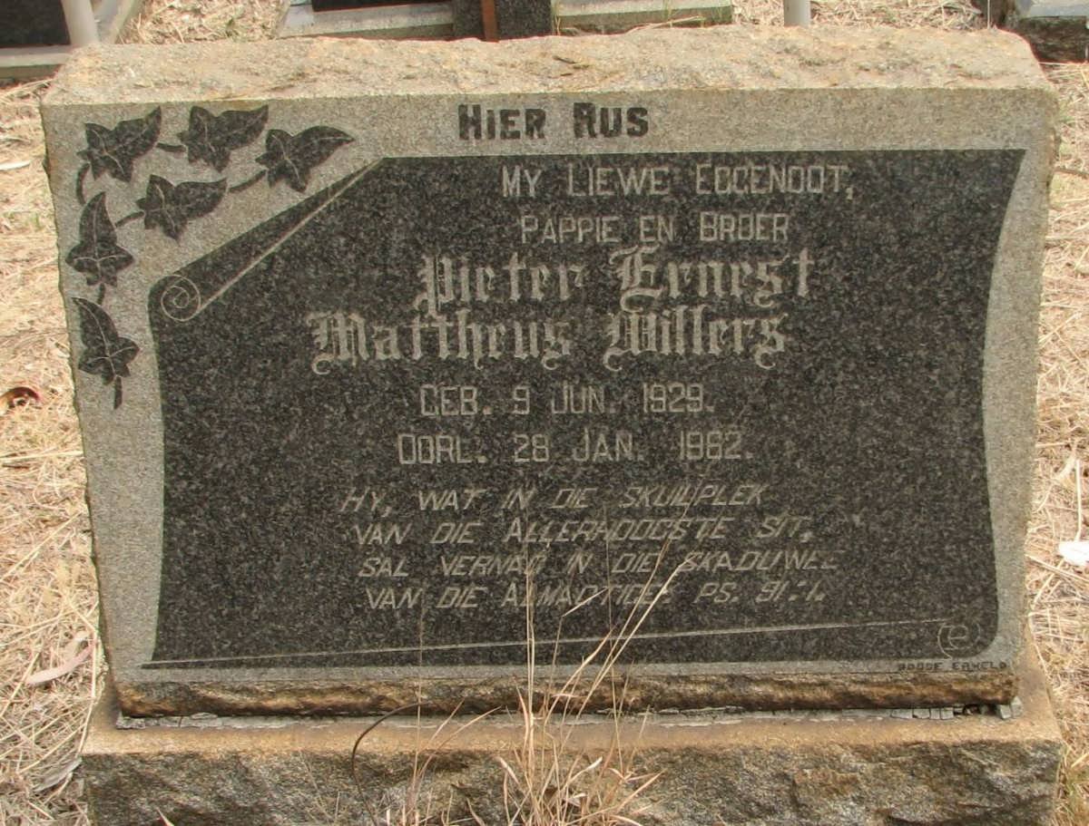 WILLERS Pieter Ernest Mattheus 1929-1962