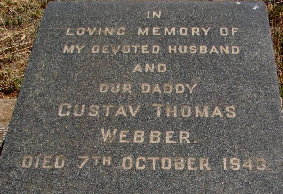 WEBBER Gustav Thomas -1943