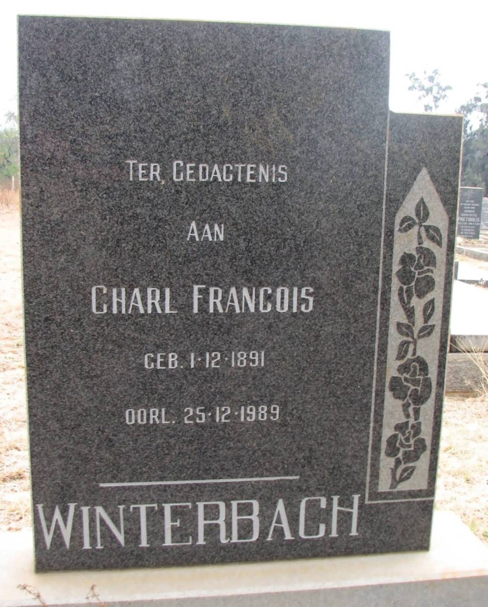 WINTERBACH Charl Francois 1891-1989