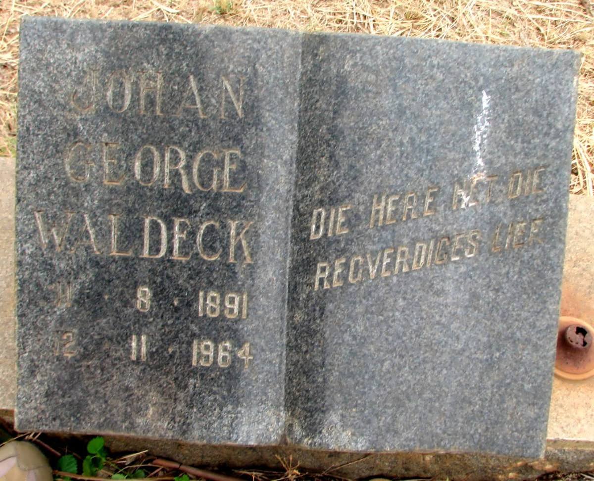 WALDECK Johan George 1891-1964
