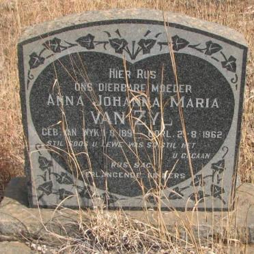 ZYL Anna Maria Johanna, van nee VAN WYK 1891-1962