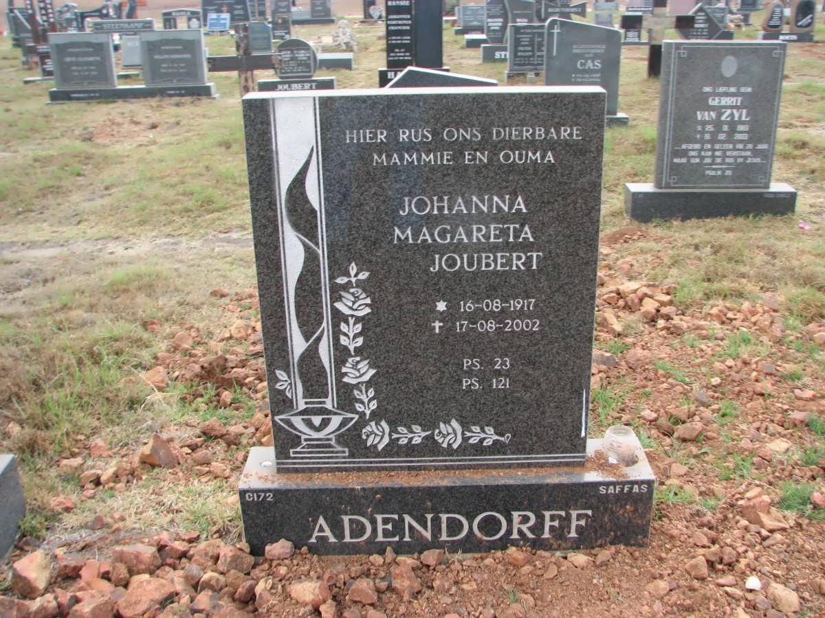 ADENDORFF Johanna Magareta Joubert 1917-2002