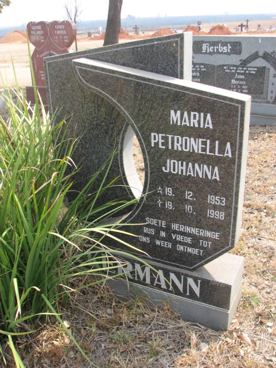 ACKERMANN Maria Petronella Johanna 1953-1998