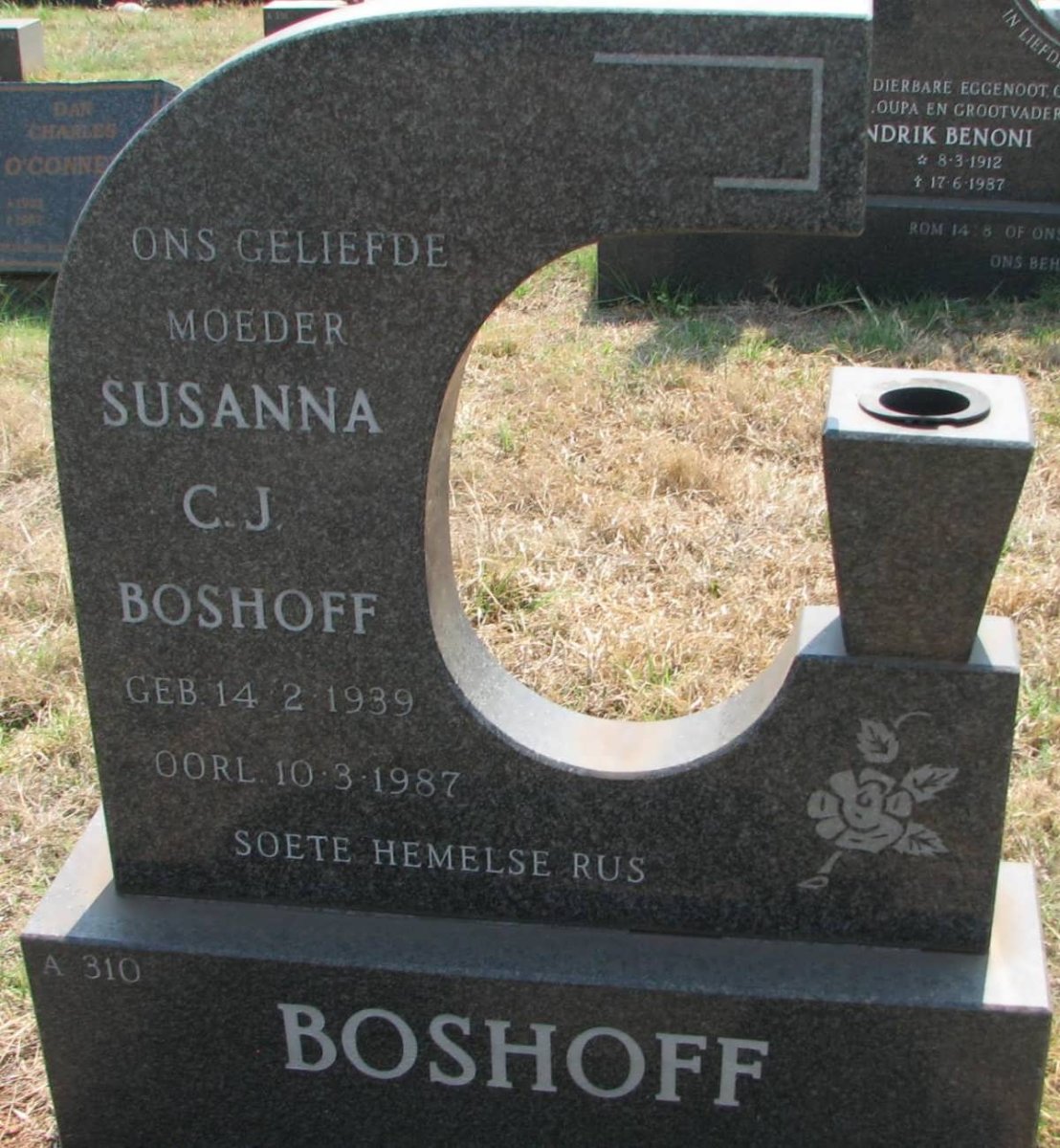 BOSHOFF Susanna C.J. 1939-1987