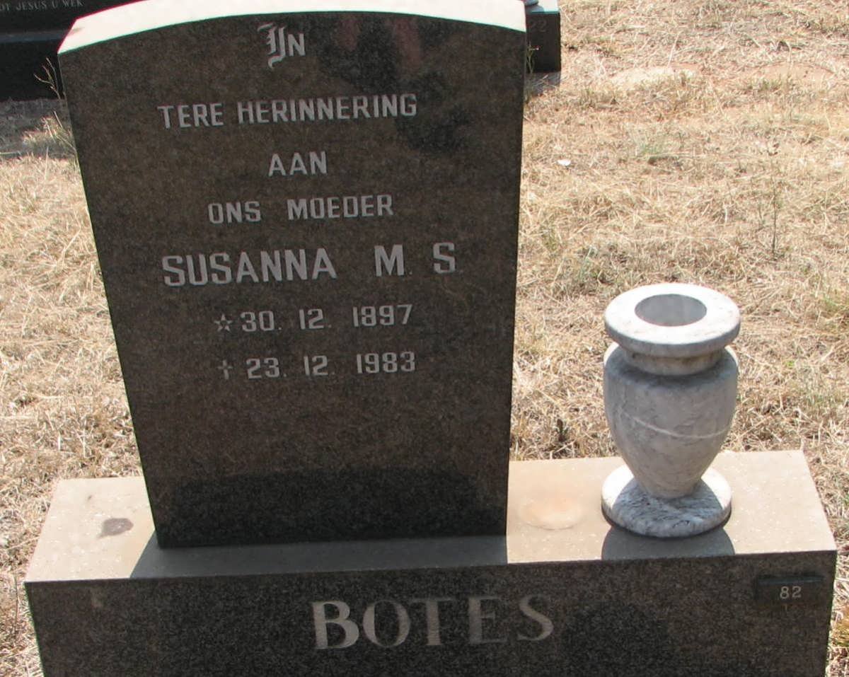 BOTES Susanna M.S. 1897-1983