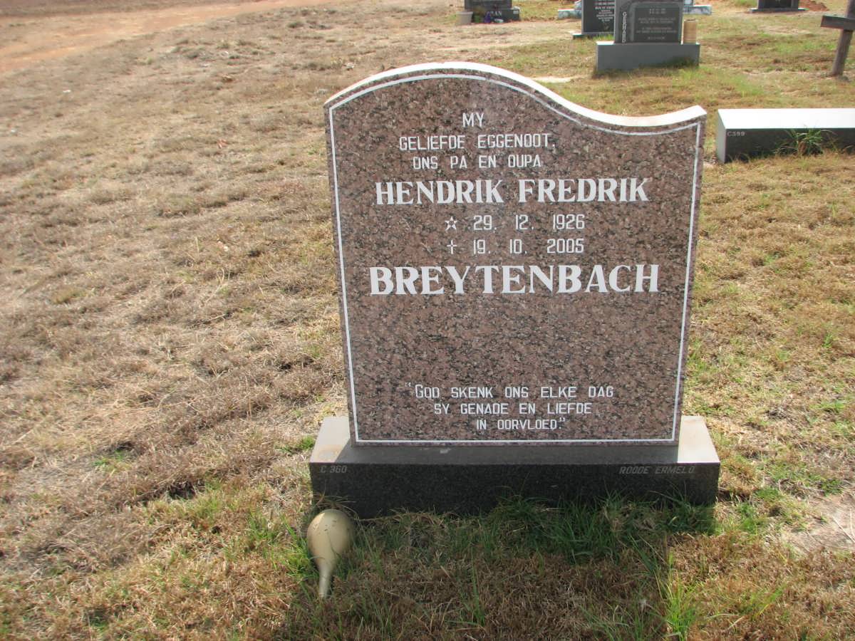 BREYTENBACH Hendrik Fredrik 1926-2005