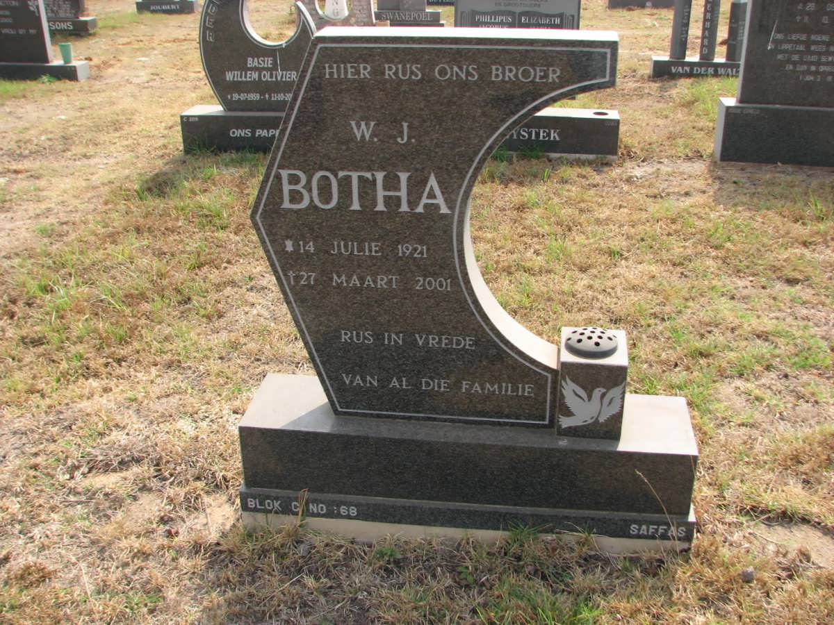 BOTHA W.J. 1921-2001