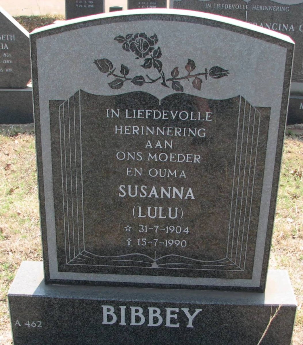 BIBBEY Susanna 1904-1990